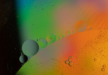 Colourful floating bubbles