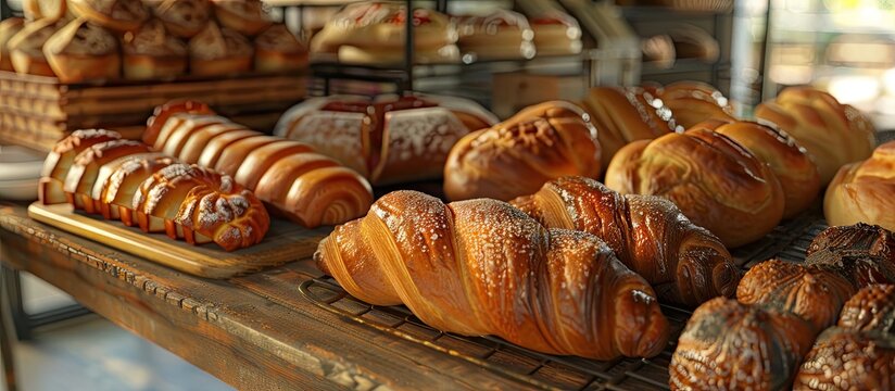 Elegant photos featuring delectable bakery items with copy space image