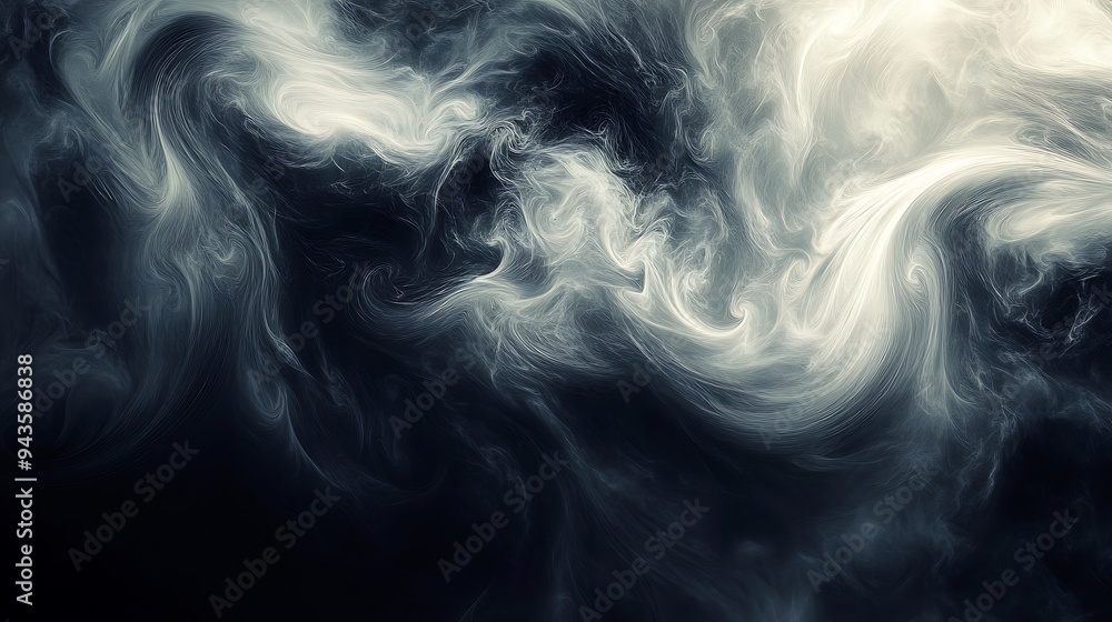 Aufkleber ethereal swirls of smoke creating a mysterious abstract background