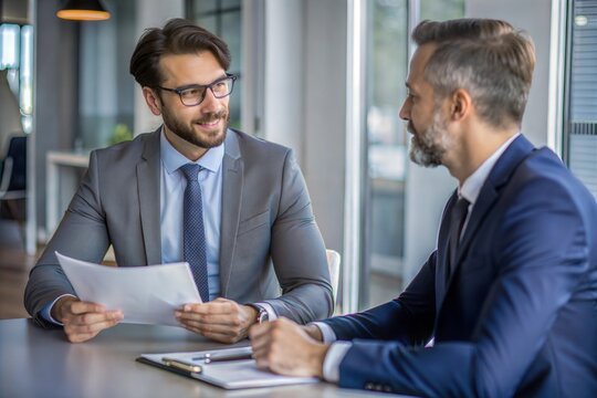 Legal Advisor Discussing Business Agreement
A legal advisor guiding a client through the complexities of an agreement.

