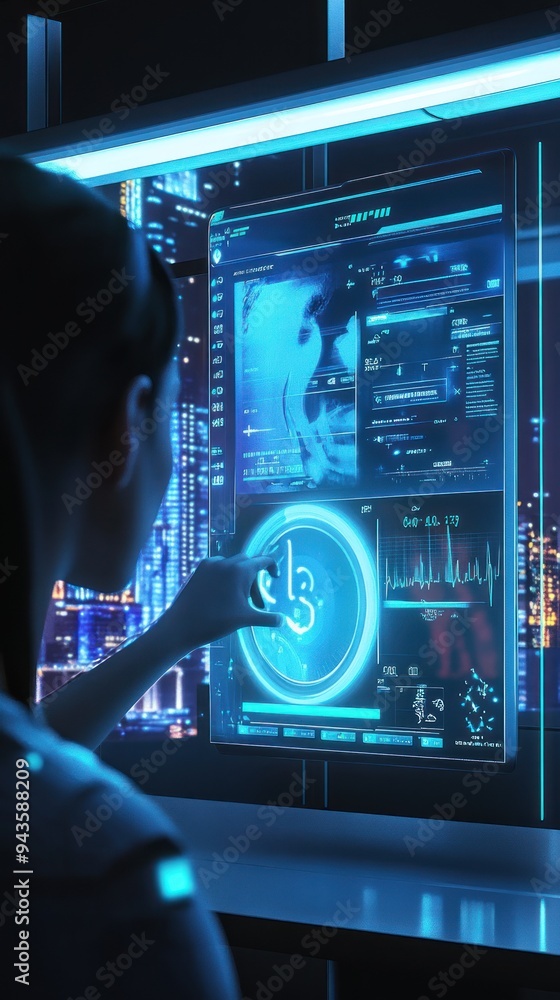 Poster user navigates advanced digital system interface