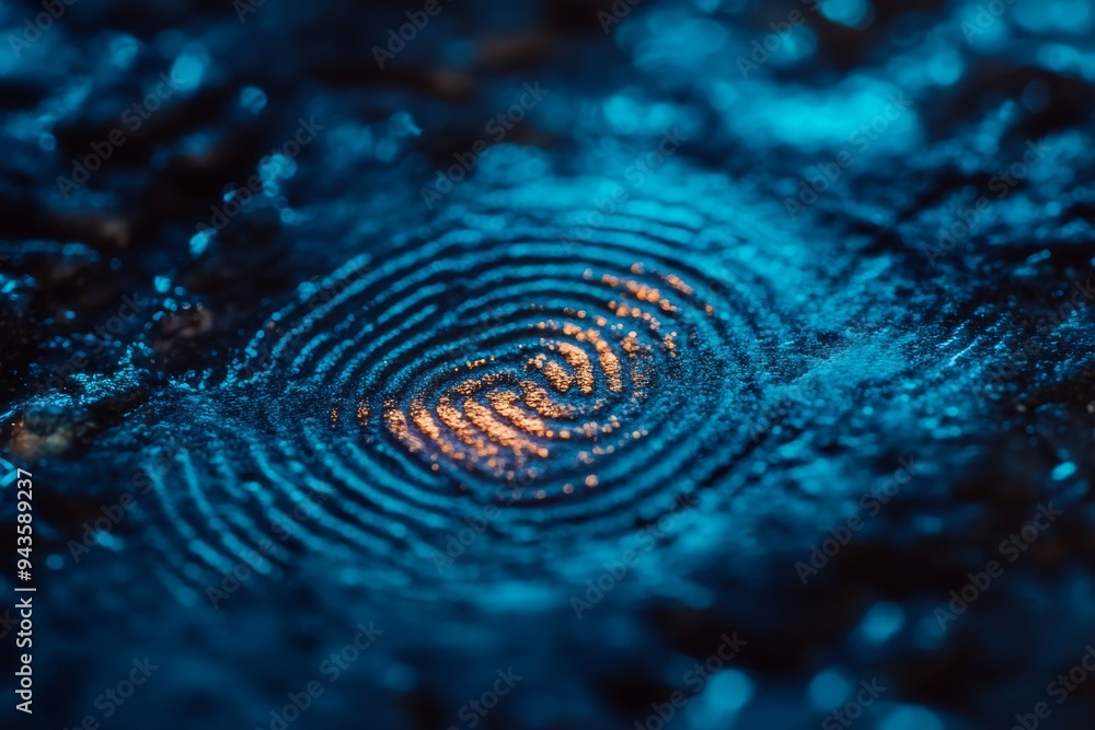 Poster biometric identification enhancing security access through fingerprint scanning technology
