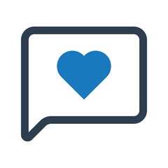 Chat love icon