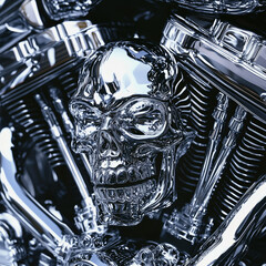 motorcycle engine detail v8