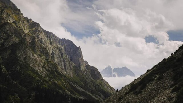 Ala Archa National Park Kyrgyzstan Timelapse, Central Asia, timelapse video
