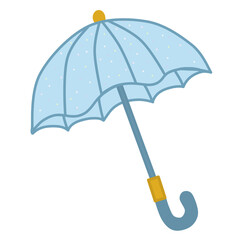 Umbrella Serenity sky blue umbrella Cute Umbrella in the Rainy Season: Illustrated Art