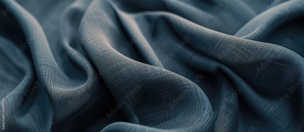 Poster detailed close up view of an abstract fabric from textile as a background with copy space image