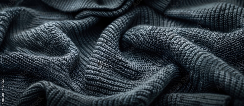 Leinwandbilder close up shot of abstract knitted jersey fabric as a background with ample copy space image