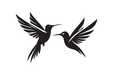 Hummingbird silhouette vector illustration
