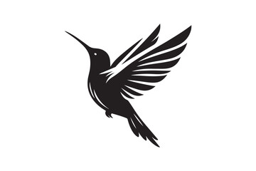 Hummingbird silhouette vector illustration