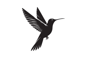 Obraz premium Hummingbird silhouette vector illustration