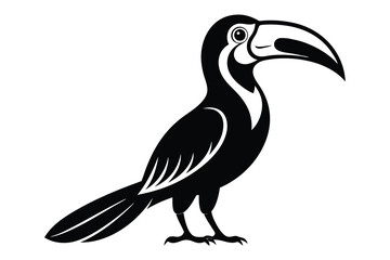 Great Hornbill silhouette vector illustration A.eps