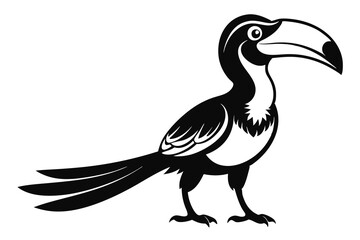Great Hornbill silhouette vector illustration D.eps