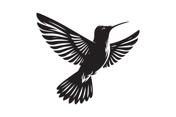 Fototapeta premium Hummingbird silhouette vector illustration