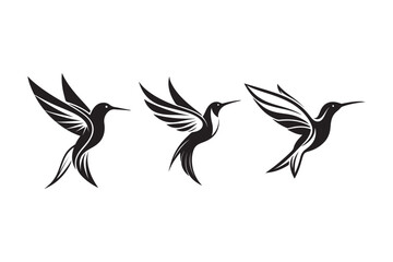 Hummingbird silhouette vector illustration