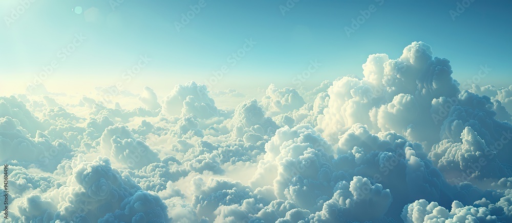 Poster scenic clouds in a picturesque sky with copy space image