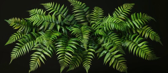 Lush green fern with delicate fronds ideal for nature enthusiasts with an appreciation for intricate details ideal as a copy space image