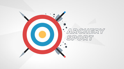 archery target circle illustration design with archery sports concept. For banners celebrating National Sports Day	