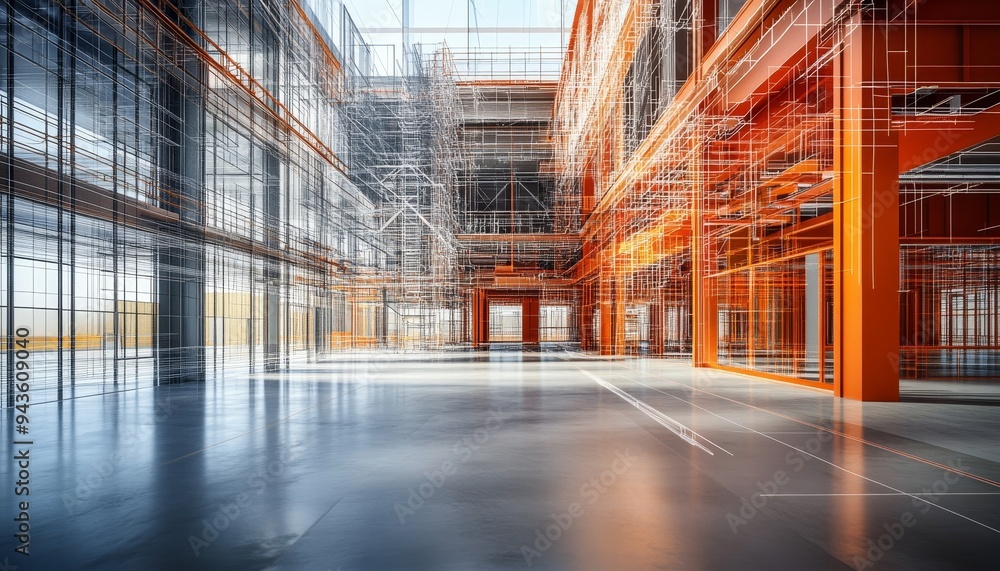 Poster digital building information modeling technology enhances collaboration for architects and engineers