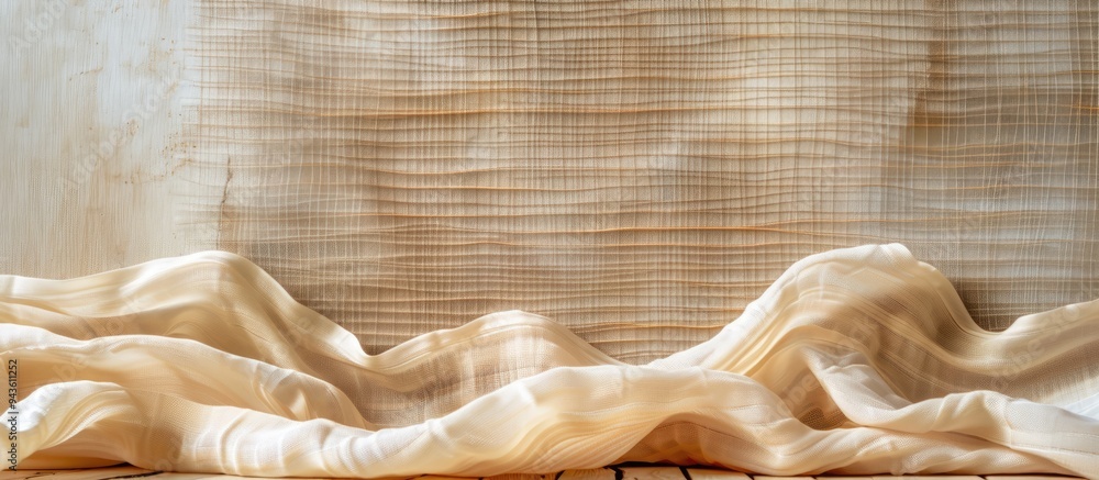 Poster Polyester and PVC composition create a textured roller blind background with copy space image