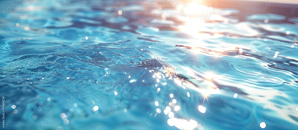 Aufkleber swimming pool displaying a tranquil water surface with gentle ripples perfect for a serene copy spac