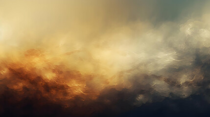 Fototapeta premium Golden Clouds Abstract Background, A Dreamy Landscape with Soft Hues and Textured Details