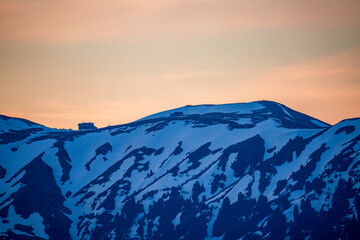 Sunrise in the Dolomites in South Tyrol, Italy.