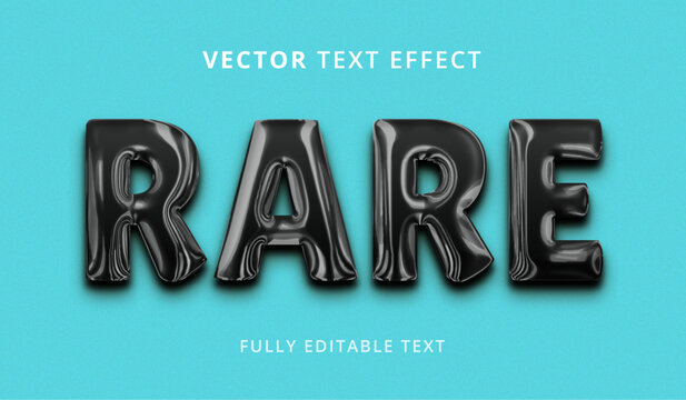Rare obsidian stone text effect with smooth black texture as the main concept. Fully editable font and text style effect.