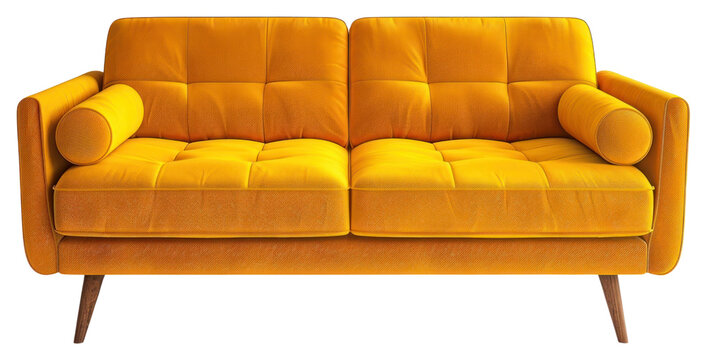 recommend clip art: Bright modern yellow sofa