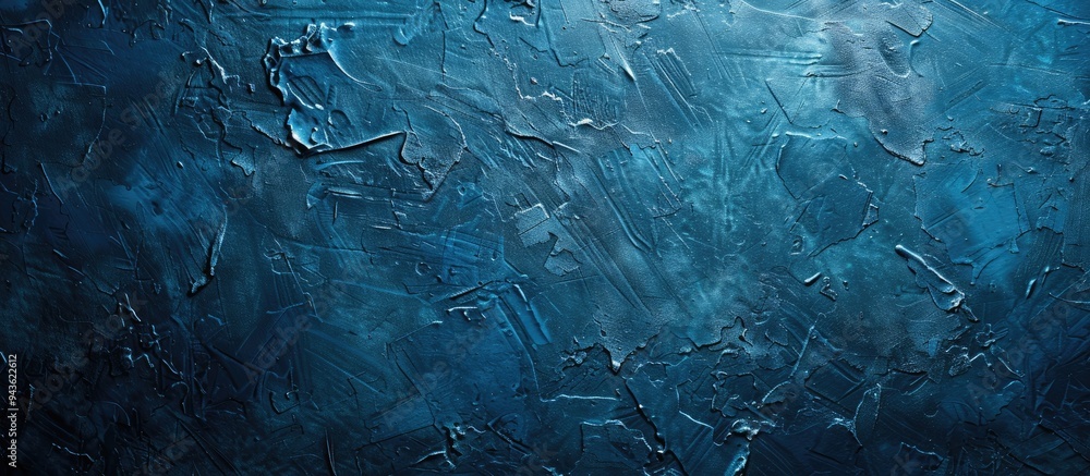 Poster decorative blue plaster texture with vignette for a grunge background ideal for showcasing designs w