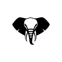 modern elephant head logo vector illustration template design