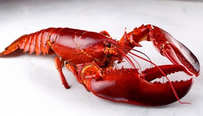 red lobster highlighting its claw and shell perfect for seafood enthusiasts and gourmet dishes