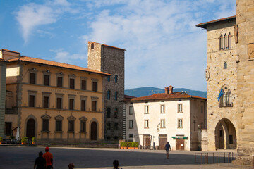 Italia, Toscana, la citt&agrave; di Pistoia. Piazza del Comune.