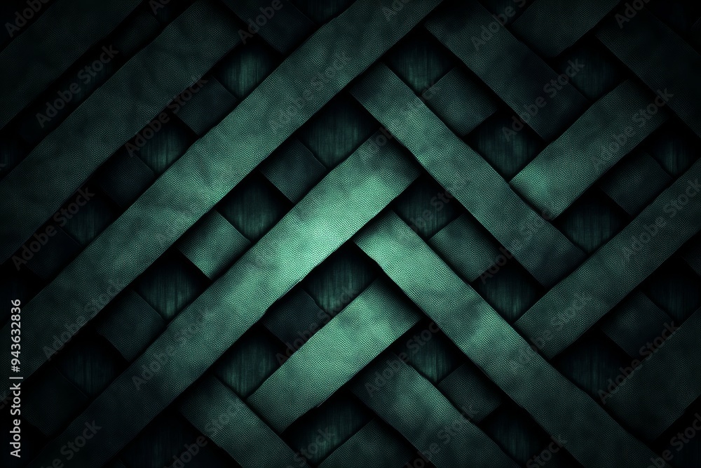 Aufkleber graphic resource, abstract cgi composition, string mats geometric. 3d rendering.