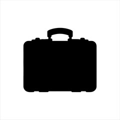 Vintage briefcase silhouette vector illustration design on white background.