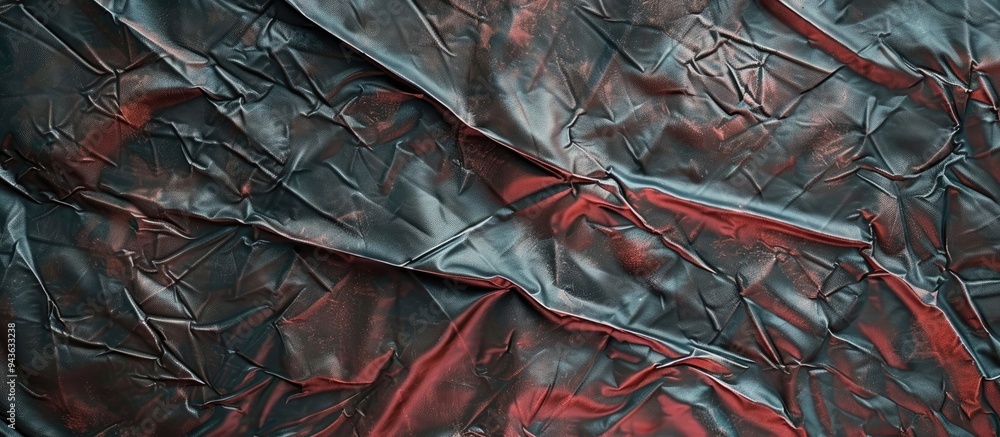 Poster Worn out plastic tarp with an interesting texture perfect for rustic backgrounds in photos with copy space image