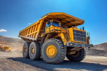 Obraz premium Large dump truck at a copper mine in Chile.