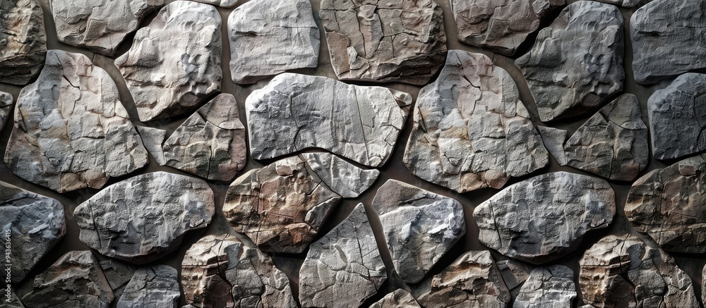 Poster granite stone walls providing a textured background with copy space image