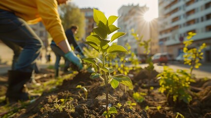 Community driven Urban Tree Planting Initiative Enhancing City Greenery and Sustainability
