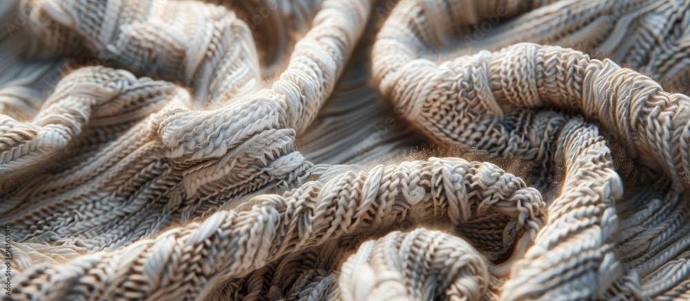 Fototapete Close up image showing a textured textile fabric background with copy space image