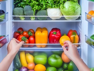 Inside A Full Refrigerator