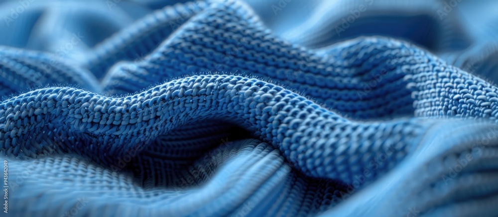 Fototapete close up of an abstract knitted jersey fabric ideal for use as a background in images with ample cop