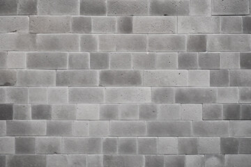 Processed collage of grey concrete brock wall surface texture. Background for banner, backdrop