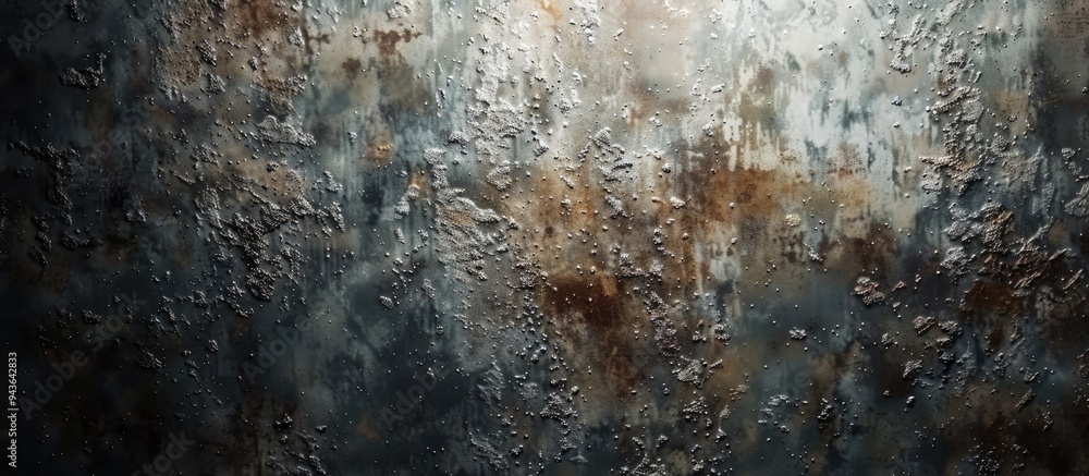 Poster Authentic weathered sheet metal background with selective focus ideal for showcasing with copy space image