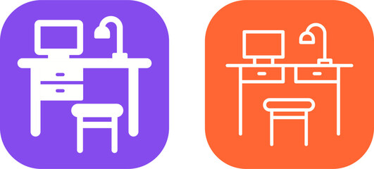 Simple Desk Vector Icon