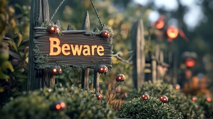 Obraz premium Beware: Do You Dare?