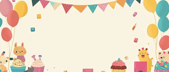 Birthday concept invitation template
