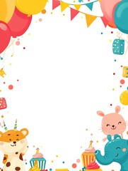 Birthday concept invitation template