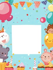 Birthday concept invitation template
