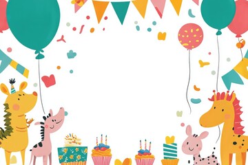 Obraz premium Birthday concept invitation template